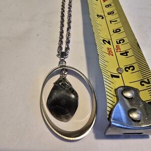 Vintage Elegant Silver Pendant Necklace and Earring Set